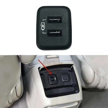 Autó Középső Konzol Kiegészítő Jack Kettős USB Töltő Interfész Port Chevrolet GM Fejedelmi Enklávé Malibu Cruze 13-19