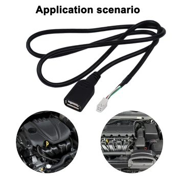 Rész Adapter ABS USB 1db 4 tűs Fekete-Rádió Sztereó Tartozékok Csere Hasznos, Praktikus, Tartós, Kiváló Minőségű