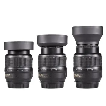 52 mm-es 3-IN-1 napellenző Objektív Canon EOS; Nikon, Pentax, Sony, Sigma, valamint egyéb Fényképezőgép Objektívek Szűrő Méret 52MM